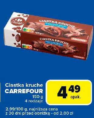 Ciastka z z kremem czekoladowym Carrefour promocja