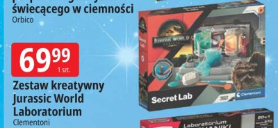 Zestaw kreatywny Jurassic World Laboratorium Clementoni promocja w Leclerc