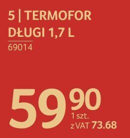 Termofor długi 1,7 L promocja w Selgros