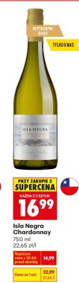 Wino Isla Negra Chardonnay wytrawne białe promocja w Biedronka