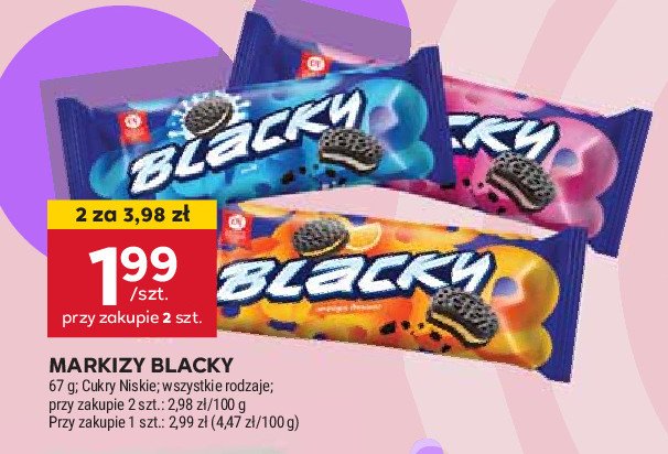 Ciastka malinowe Blacky promocja w Stokrotka