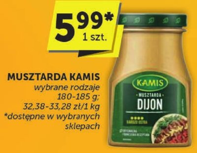Musztarda KAMIS wybrane rodzaje promocja w Groszek