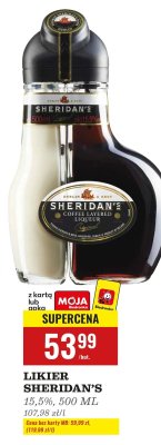 Likier Sheridan's 15,5%, 500 ml promocja w Biedronka