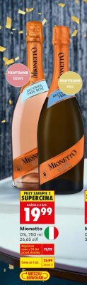 Wino Mionetto różowe 0%, 750 ml promocja w Biedronka