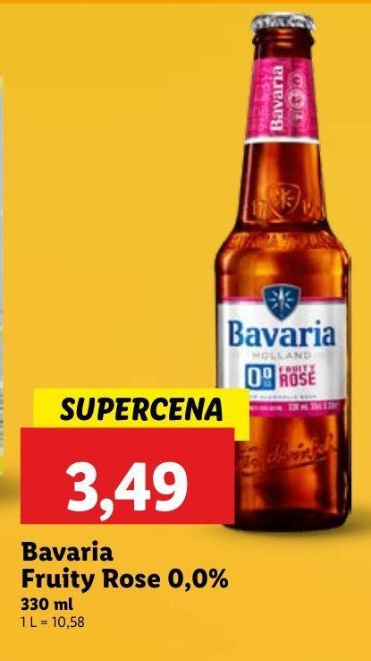 Piwo BAVARIA 0.0% FRUITY ROSE promocja w Supeco