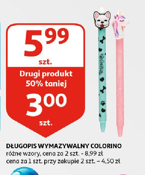 Długopis zmywalny Colorino promocja w Leclerc