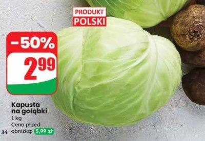 Kapusta na gołąbki promocja w Dino