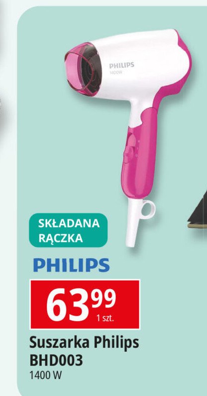 Suszarka do włosów bhd003/10 Philips promocja w Leclerc