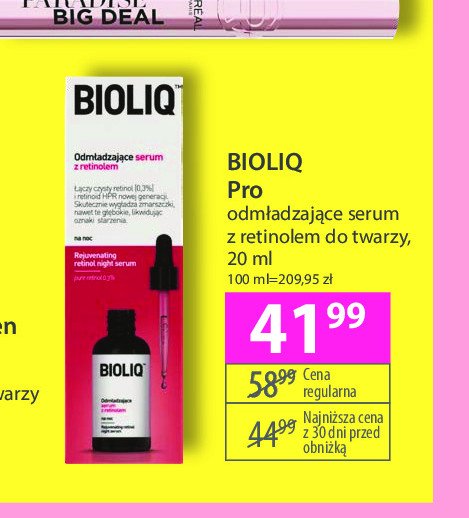 Serum z retinolem do twarzy Bioliq promocja