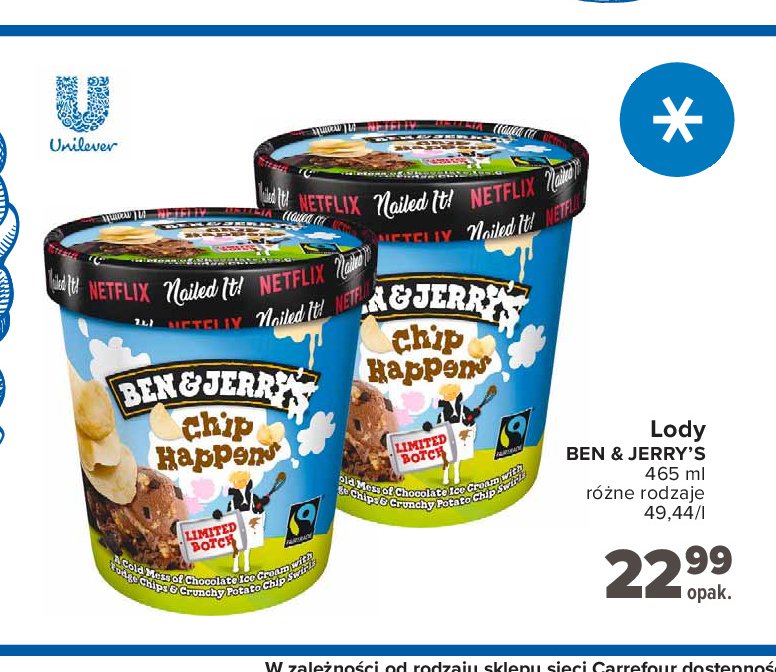 Lody chip happens Ben & jerry's promocja w SPAR