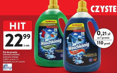 Żel do prania DER WASCHKÖNIG Black promocja w Intermarche