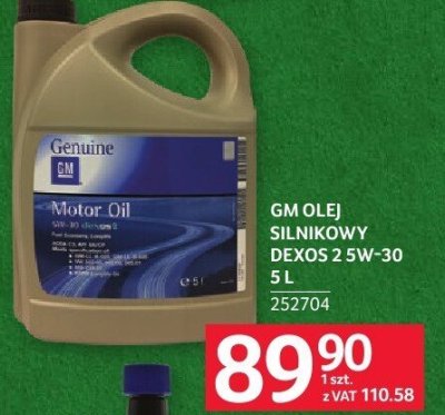 Olej silnikowy GM Dexos 2 5W-30 promocja w Selgros