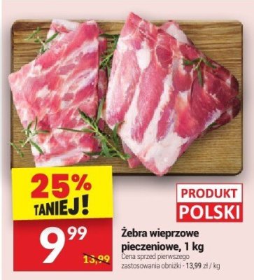 Żebra wieprzowe pieczeniowe, 1 kg promocja w Twój Market