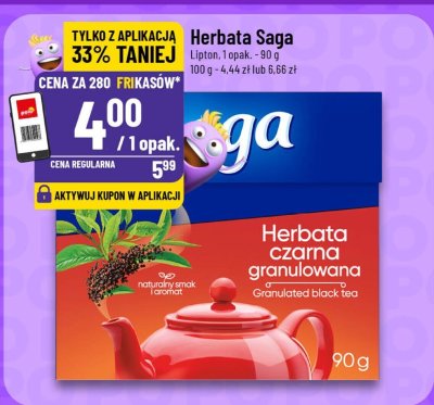 Herbata Saga Lipton i opak promocja w POLOmarket