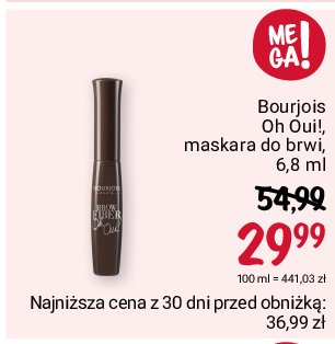 Maskara do brwi 02 chatain Bourjois oh oui! promocja