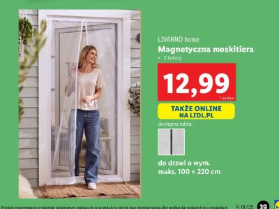 Moskitiera magnetyczna 100 x 220 cm LIVARNO HOME promocja