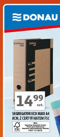 Segregator eco maxi a4/8 cm Donau (biella) promocja w Auchan