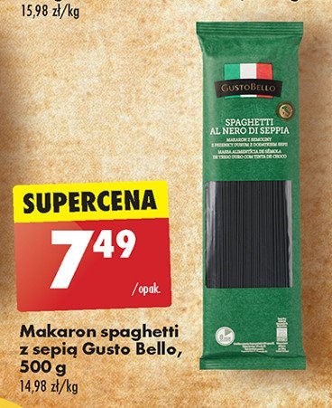 Makaron spaghetti z sepią Gustobello promocja