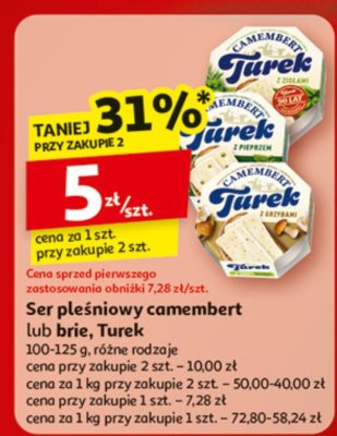 Ser pleśniowy camembert lub brie Turek promocja w Auchan