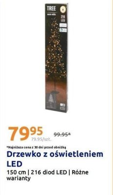 Drzewko z oświetleniem LED 150 cm promocja w Action