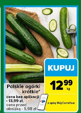 Ogórki krótkie promocja w Carrefour Express