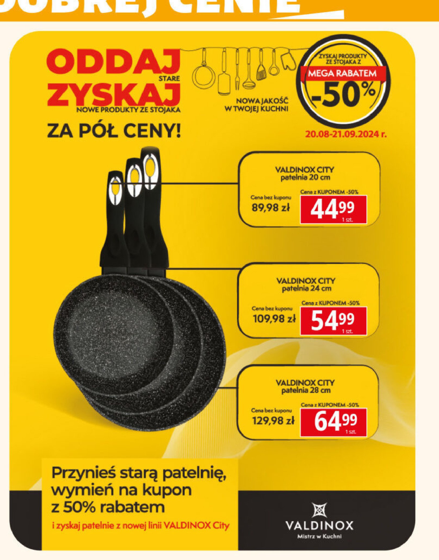 Patelnia city 28 cm Valdinox promocja