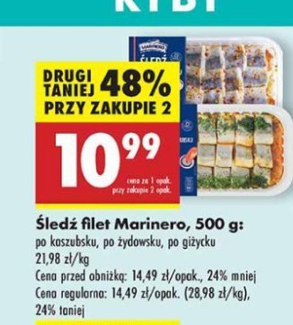 Filety śledziowe po kaszubsku Marinero promocja