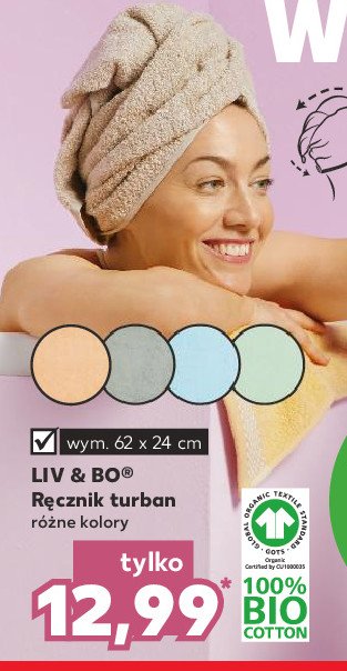 Ręcznik turban 62 x 24 cm Liv & bo promocje