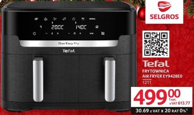 Frytownica beztłuszczowa Tefal Air Fryer EY9428E0 promocja w Selgros