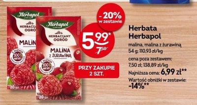 Herbata Herbapol malina promocja w Żabka