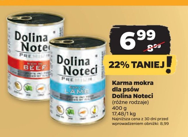 Karma dla psa bogata w jagnięcinę Dolina noteci promocja