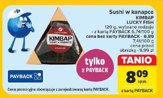 Kimbap z łososiem Lucky fish promocja