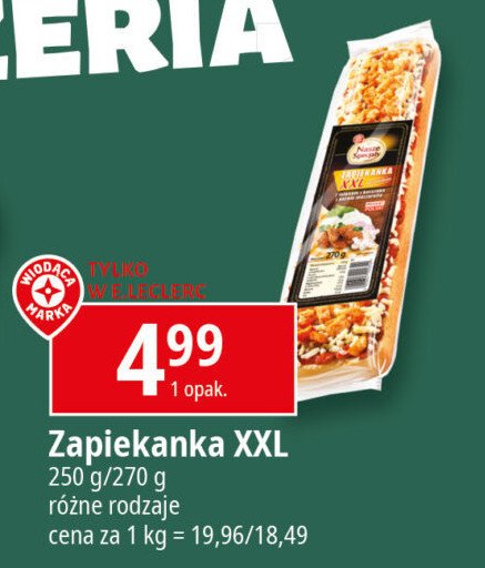 Zapiekanka xxl Wiodąca marka nasze specjały promocja w Leclerc