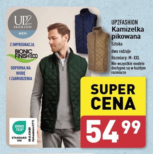 Kamizelka pikowana m-xxl Up2fashion promocja w Aldi