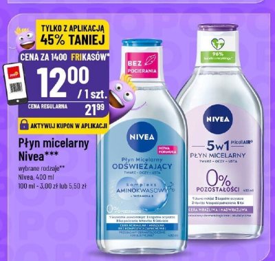 Płyn micelarny Nivea Odświeżający promocja w POLOmarket