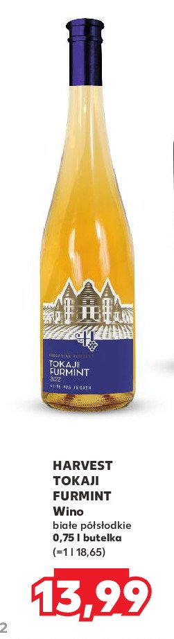 Wino Harvest tokaji furmint promocja