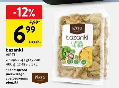 Łazanki Virtu z kapustą i grzybami promocja w Intermarche