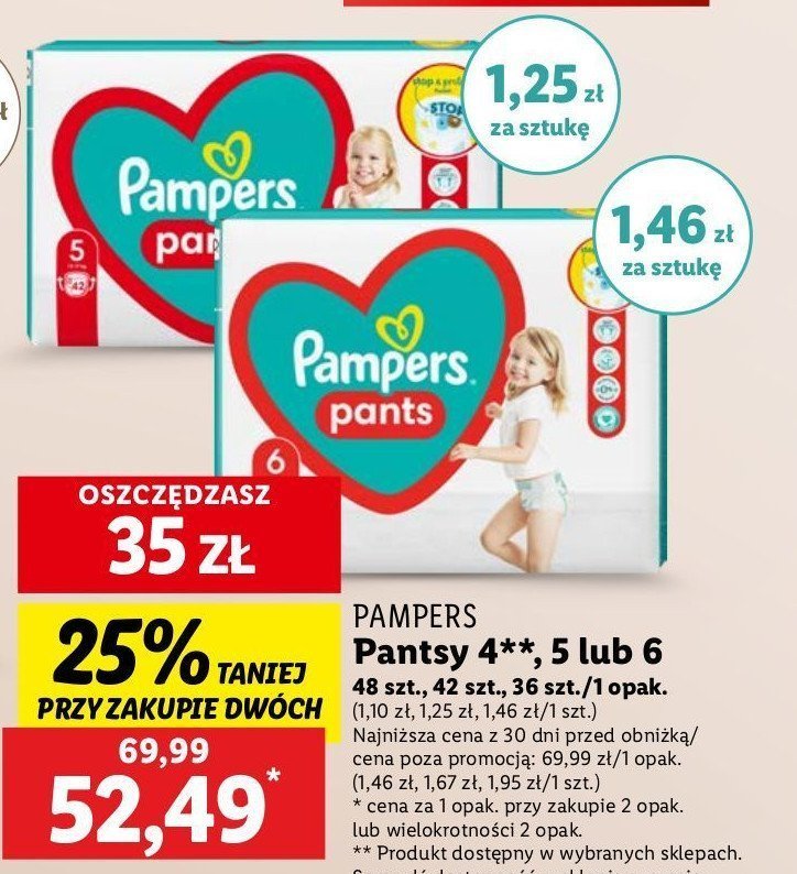 Pieluchomajtki maxi 4 Pampers pants promocja