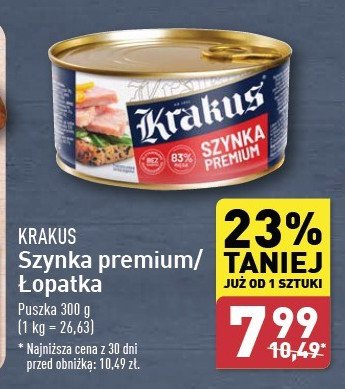 Szynka premium Krakus animex promocja w Aldi