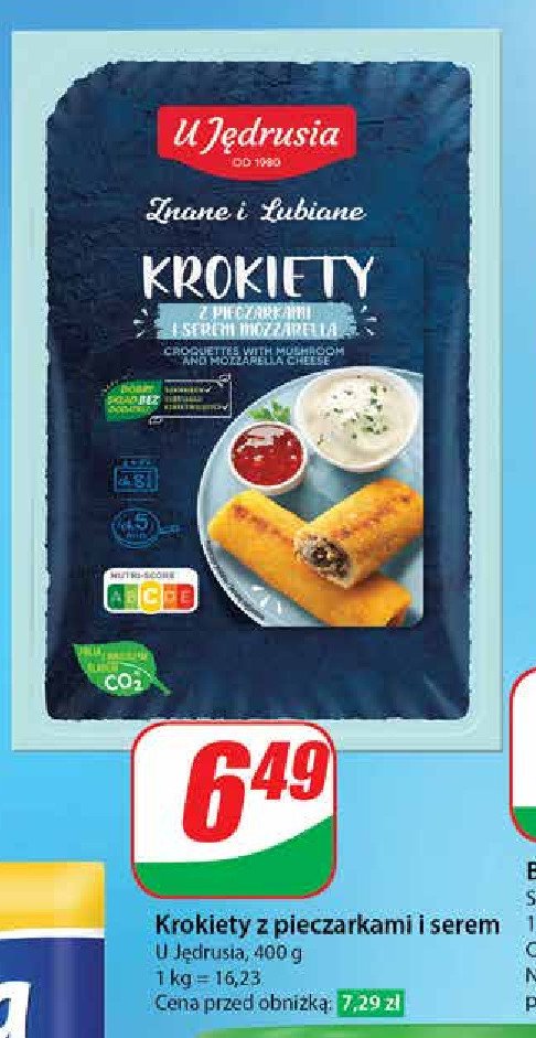 Krokiety z pieczarkami i serem mozzarella U jędrusia promocja w Dino