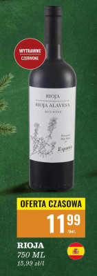 Wino Rioja Alavesa wytrawne czerwone promocja w Biedronka