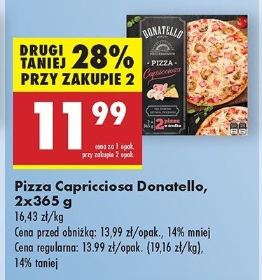 Pizza capriciosa Donatello pizza promocja w Biedronka