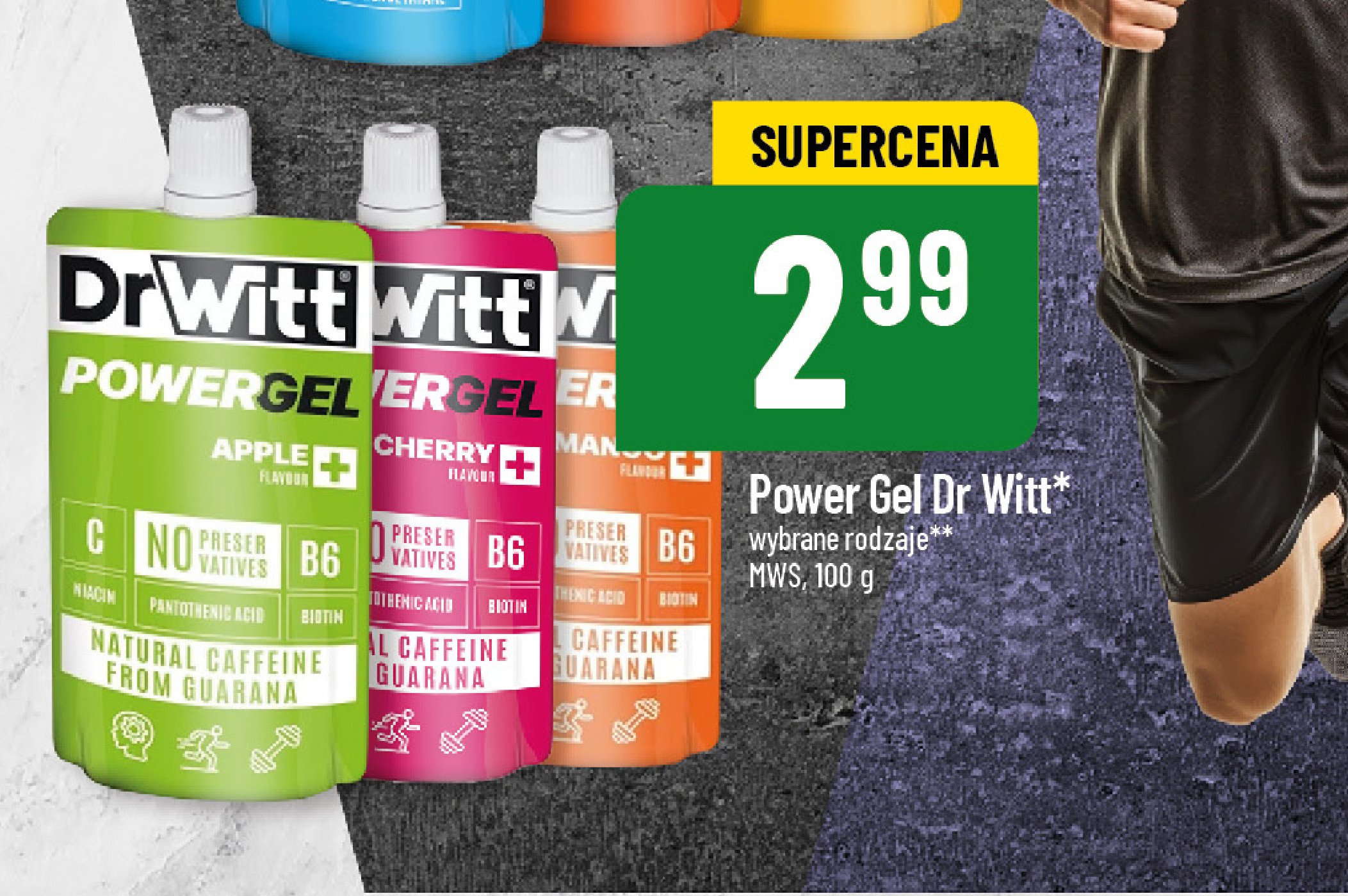 Żel energetyczny wiśnia DR WITT POWER GEL promocja w POLOmarket