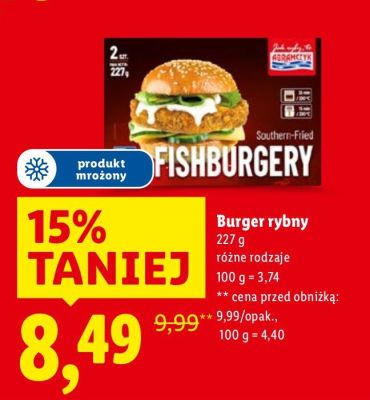 Burger rybny promocja w Lidl
