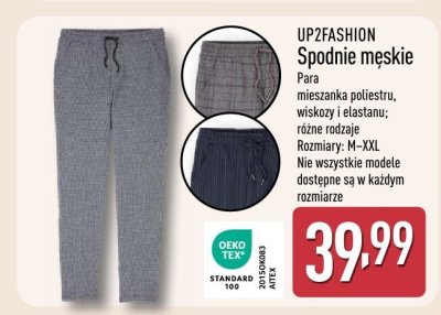 Spodnie męskie UP2FASHION Spodnie męskie promocja w Aldi