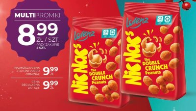 Orzeszki Nic Nac's Double Crunch Peanuts 125 g Lorenz promocja w Duży Ben