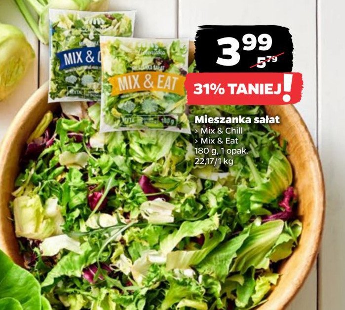 Mix sałat mix & eat Z ZIELENIAKA NETTO promocja w Netto