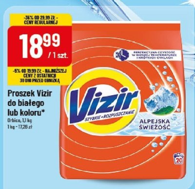 Proszek Vizir do białego lub koloru 1,1kg promocja w POLOmarket