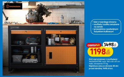 Stół warsztatowy z szufladami Magnusson promocja