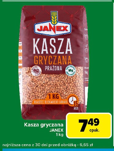 Kasza gryczana prażona Janex promocja